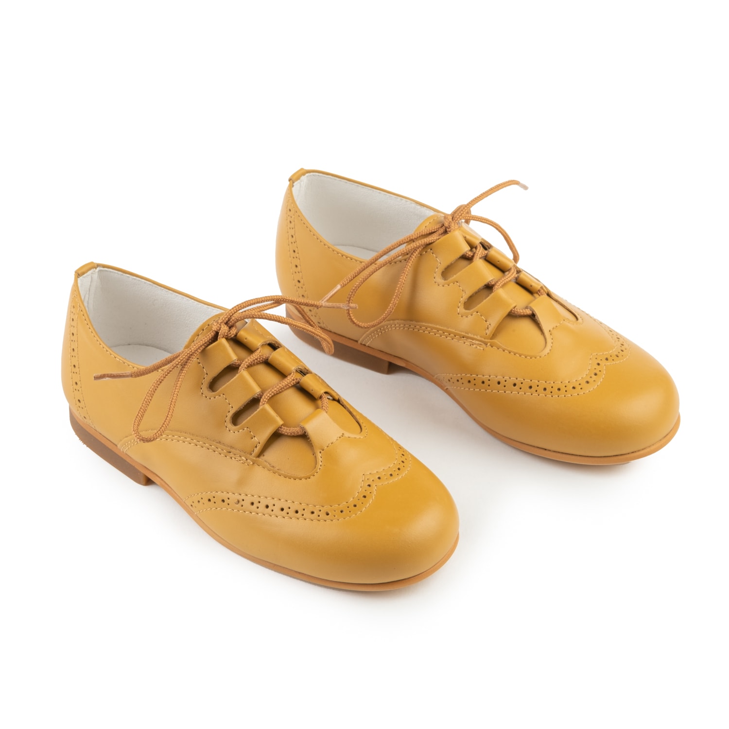 Zapatos inglesitos piel camel Biguel