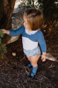 Merceditas piel azul marino zapatos niña fabricados en España Biguel