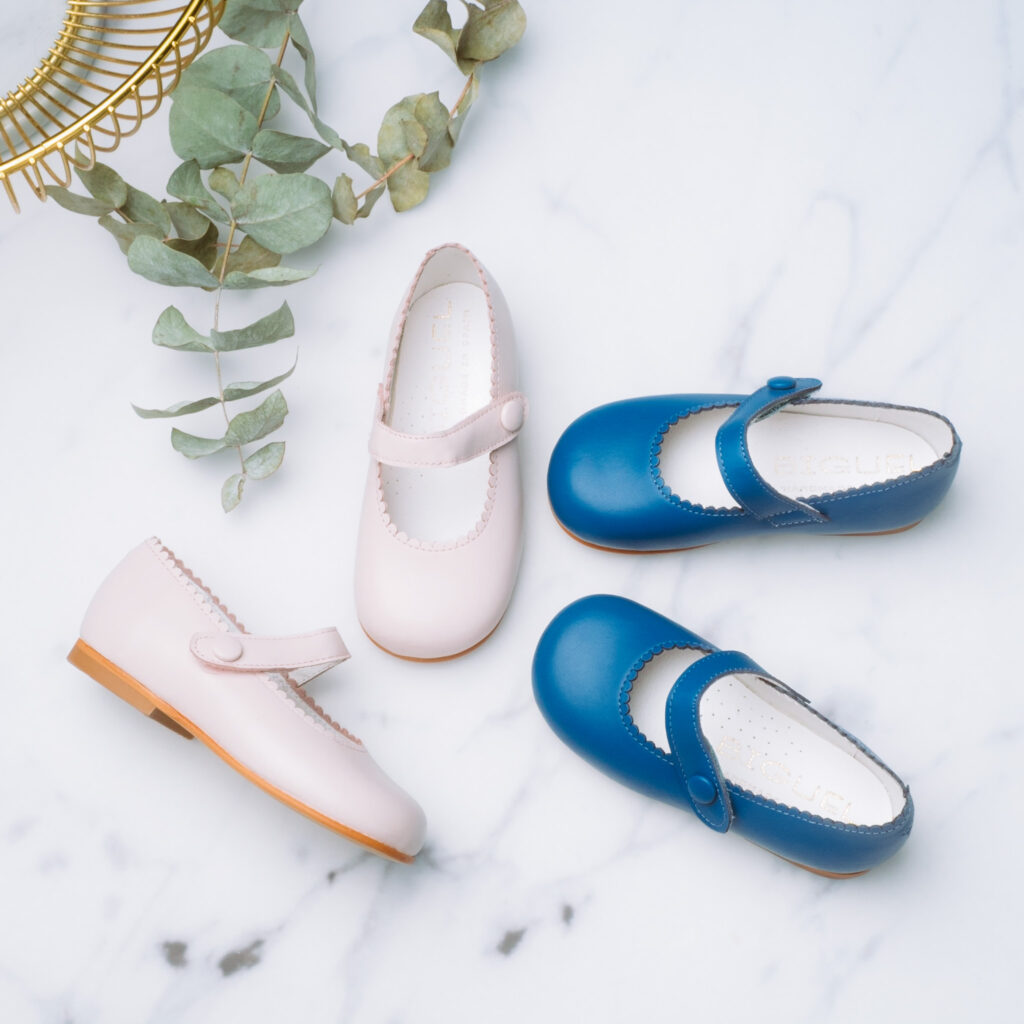 Zapatos Ni&ntilde;a Francesita piel Azulon Biguel