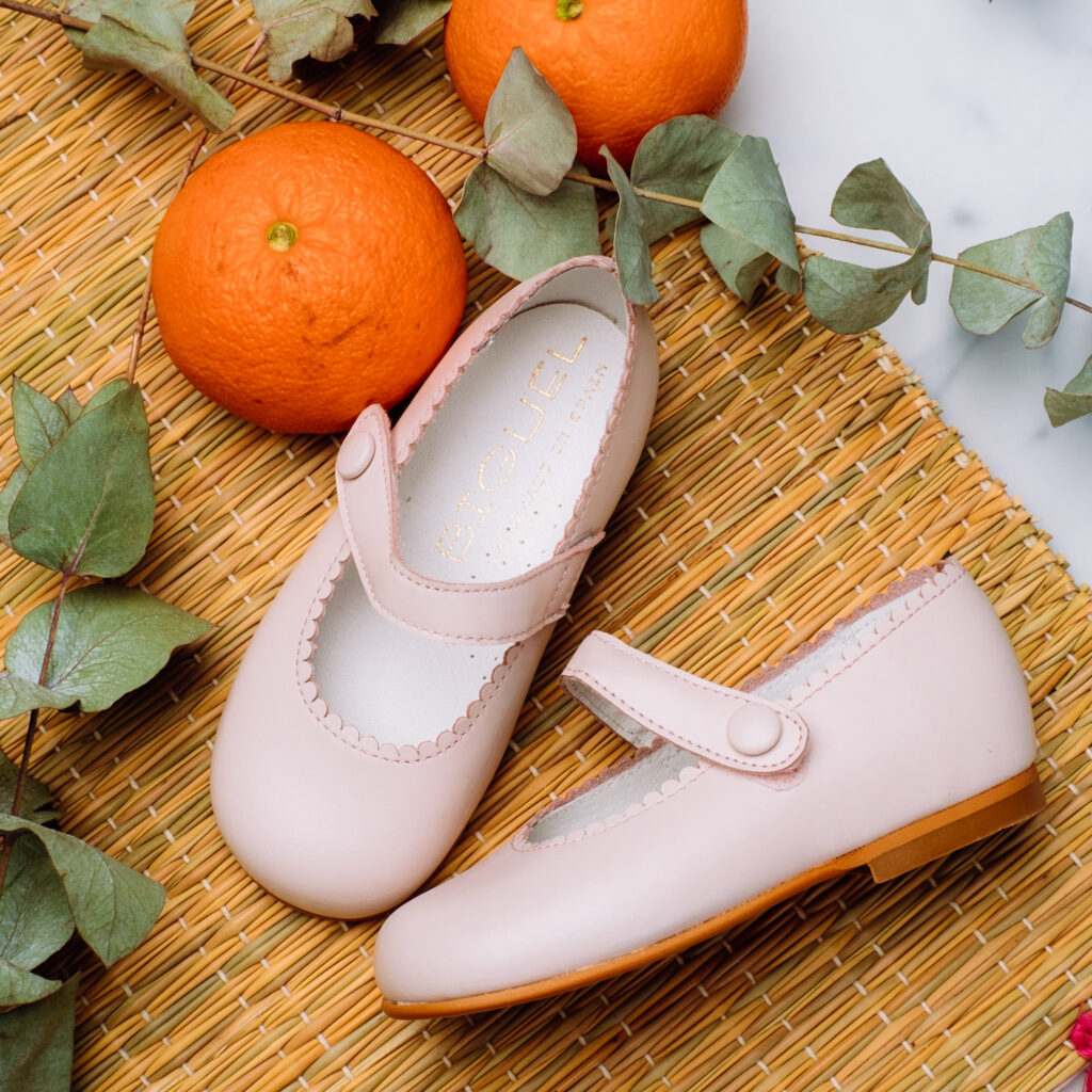 Zapatos Ni&ntilde;a Francesita piel Rosa Biguel