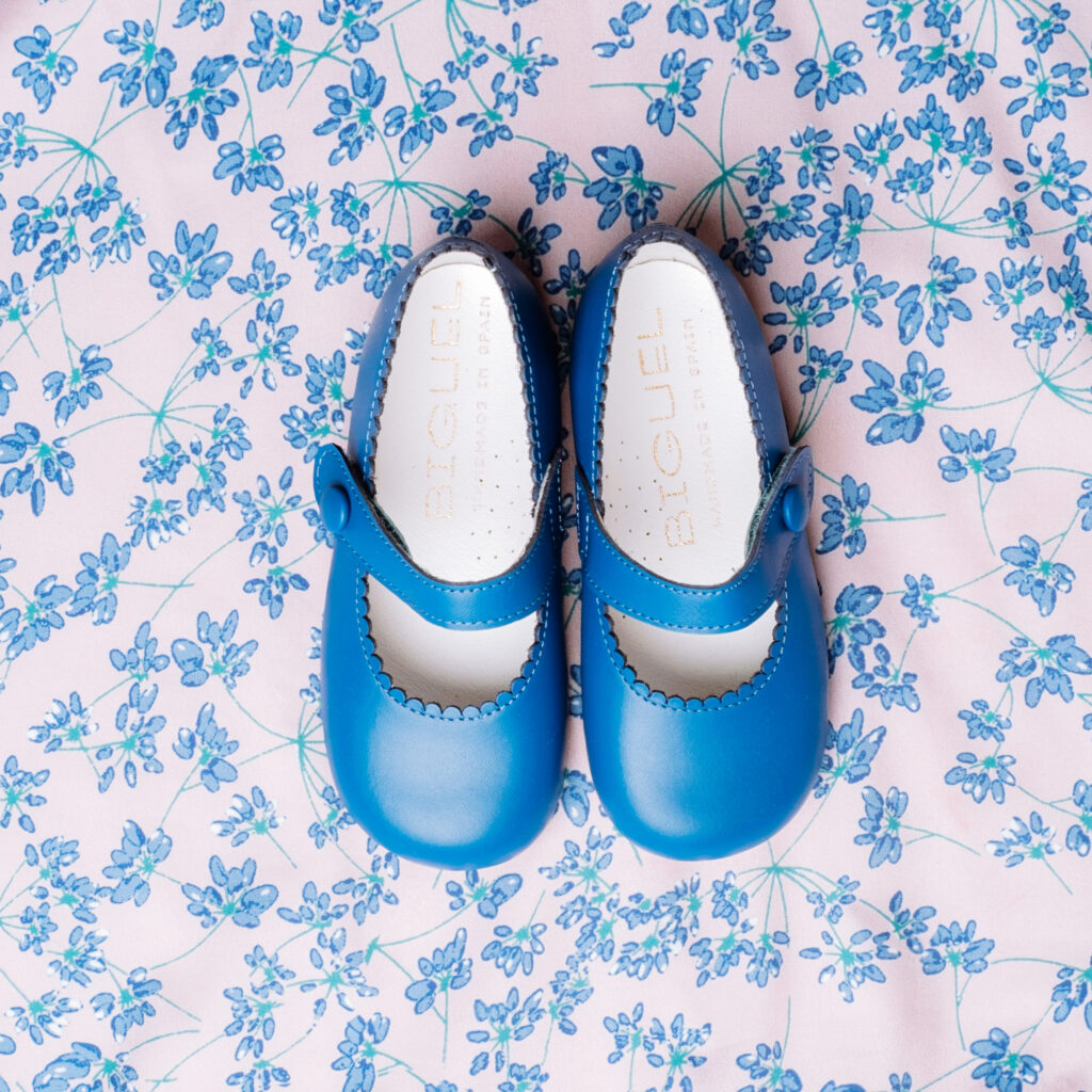 Zapatos Ni&ntilde;a Francesita piel Azulon Biguel
