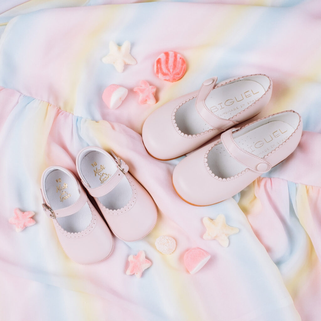 Zapatos Ni&ntilde;a Francesita piel Rosa Biguel