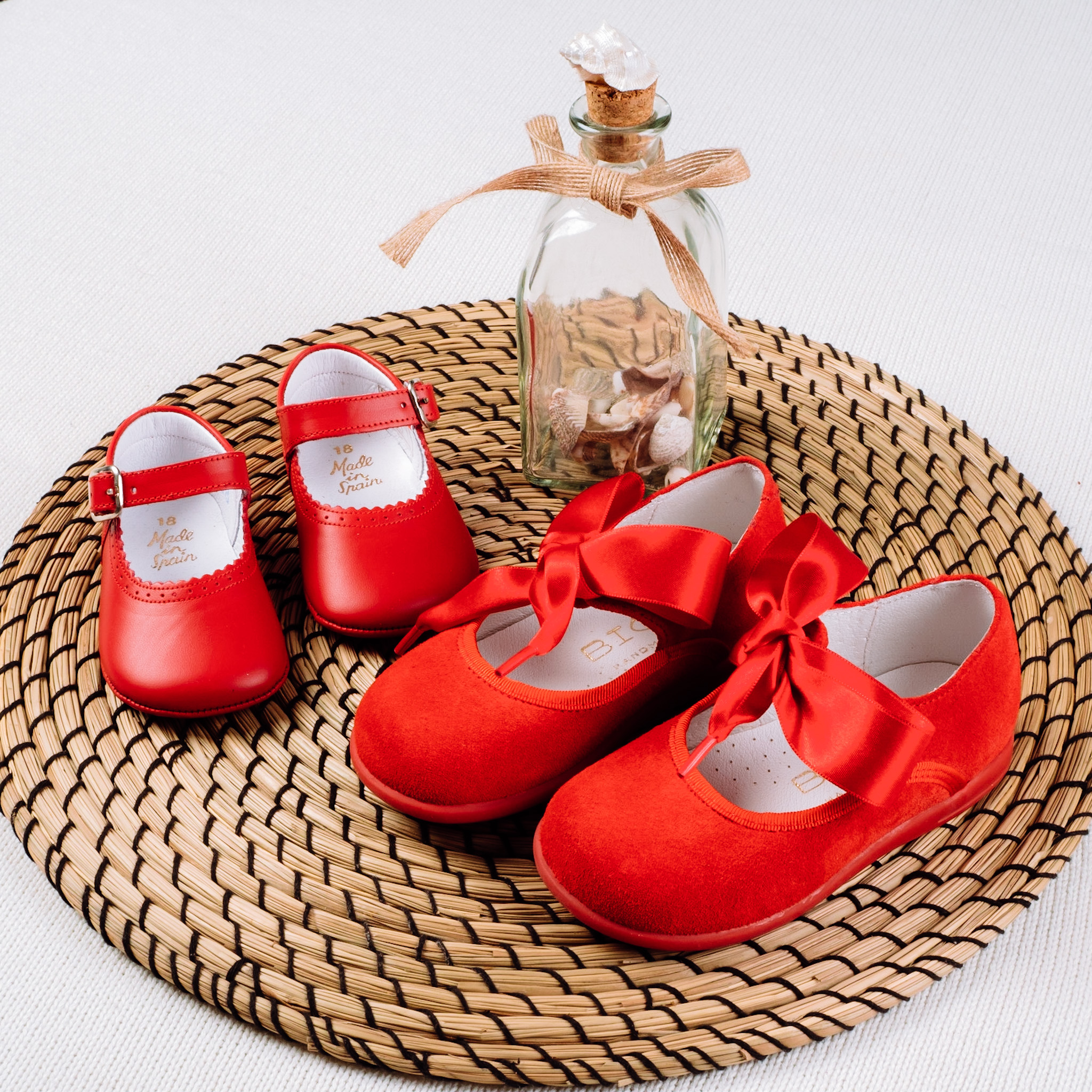 Merceditas Bebe sin suela Rojo Biguel