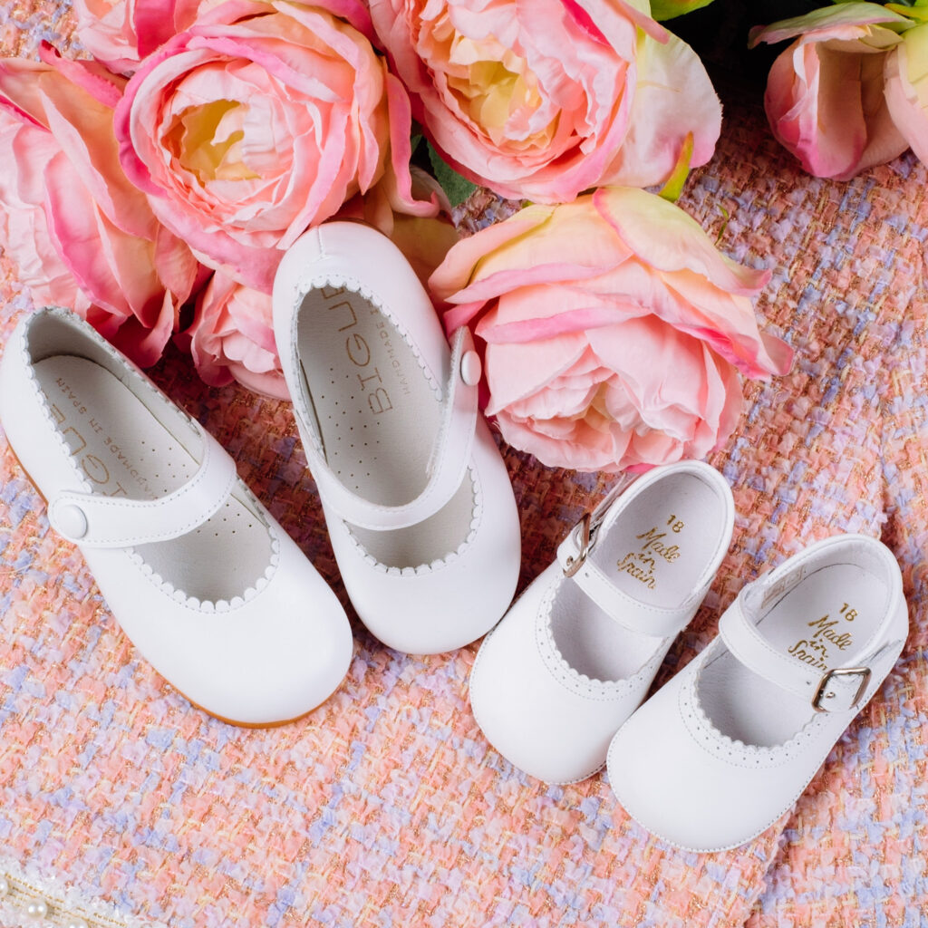 Zapatos Niña Francesita piel Blanco Biguel