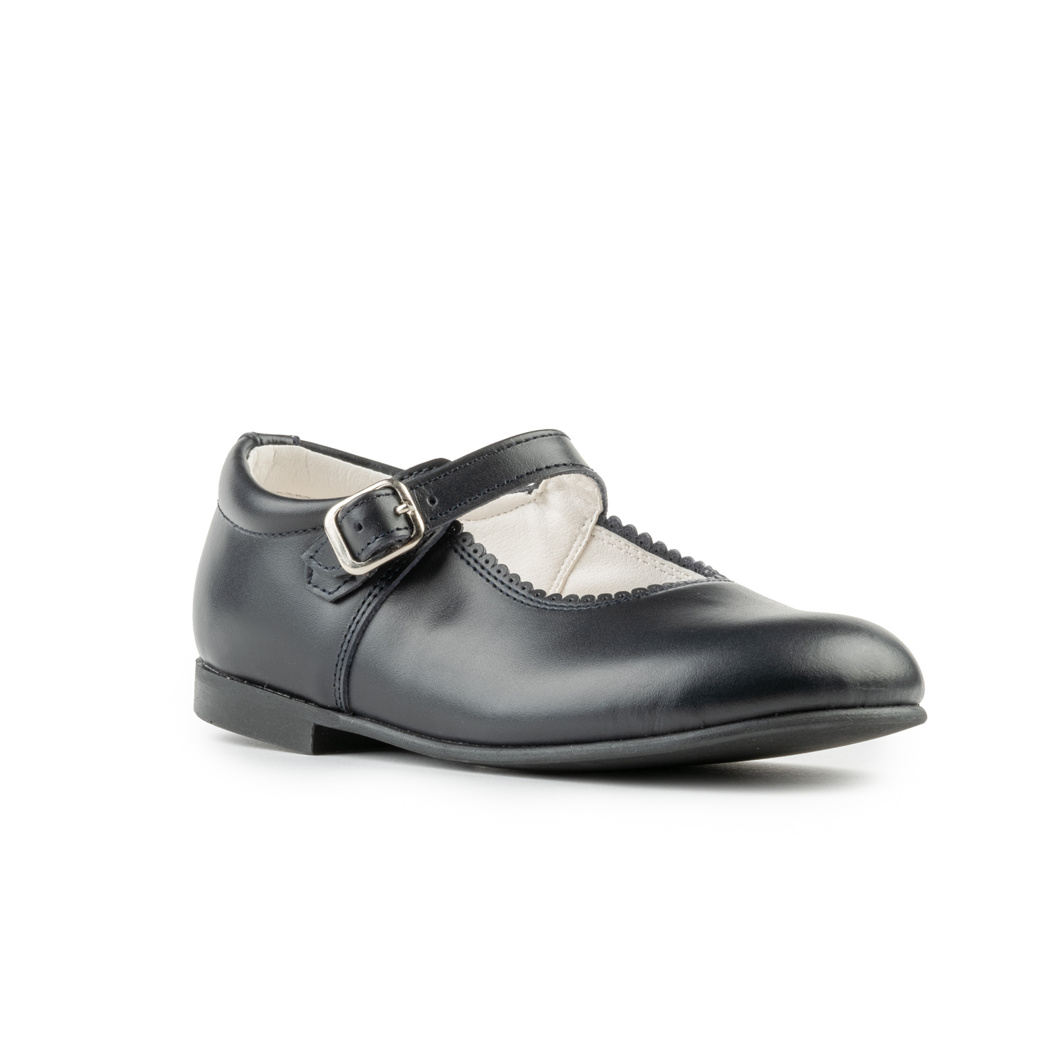Zapatos Niña Merceditas Piel Azul Marino