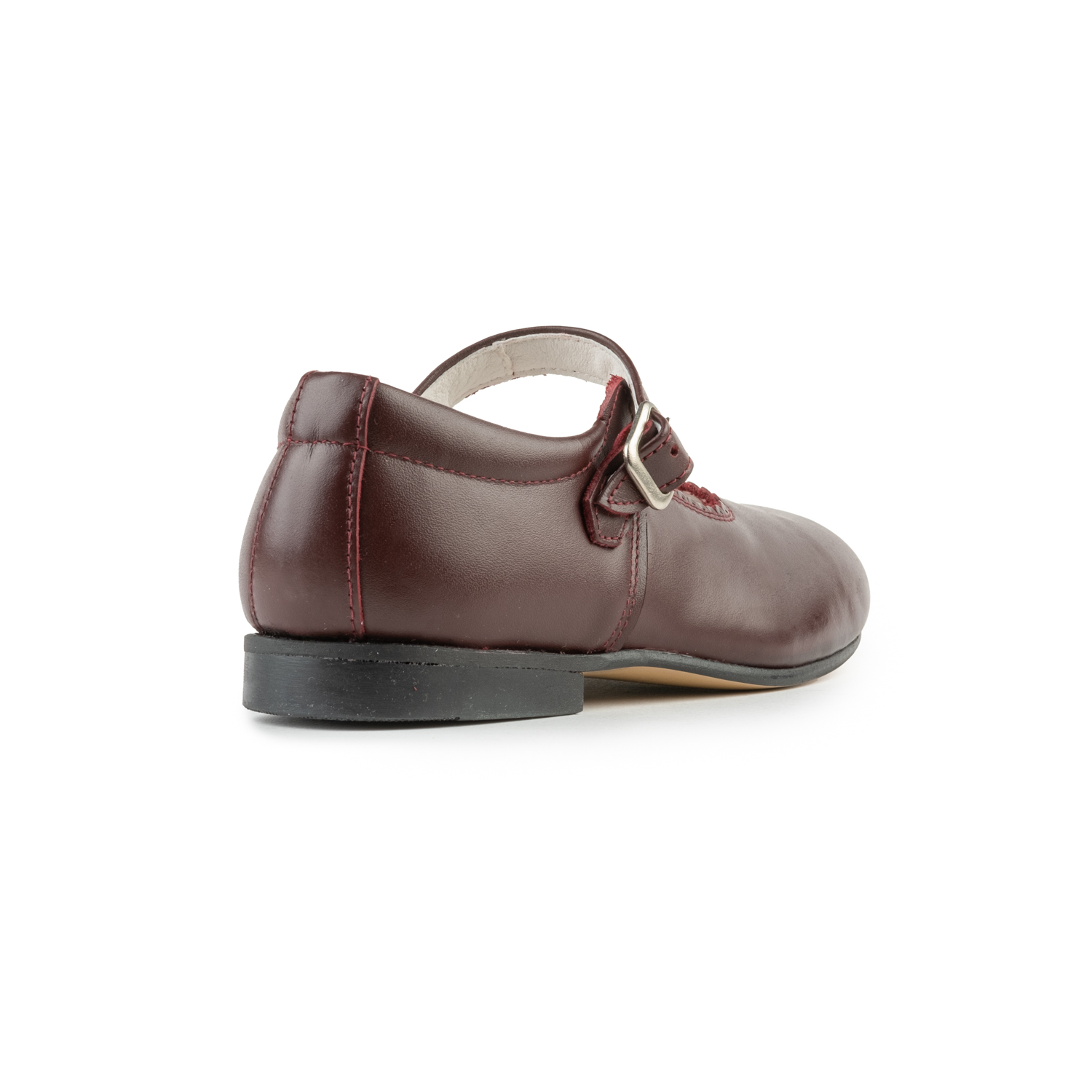 Zapatos Niña Merceditas Piel Burdeos Biguel