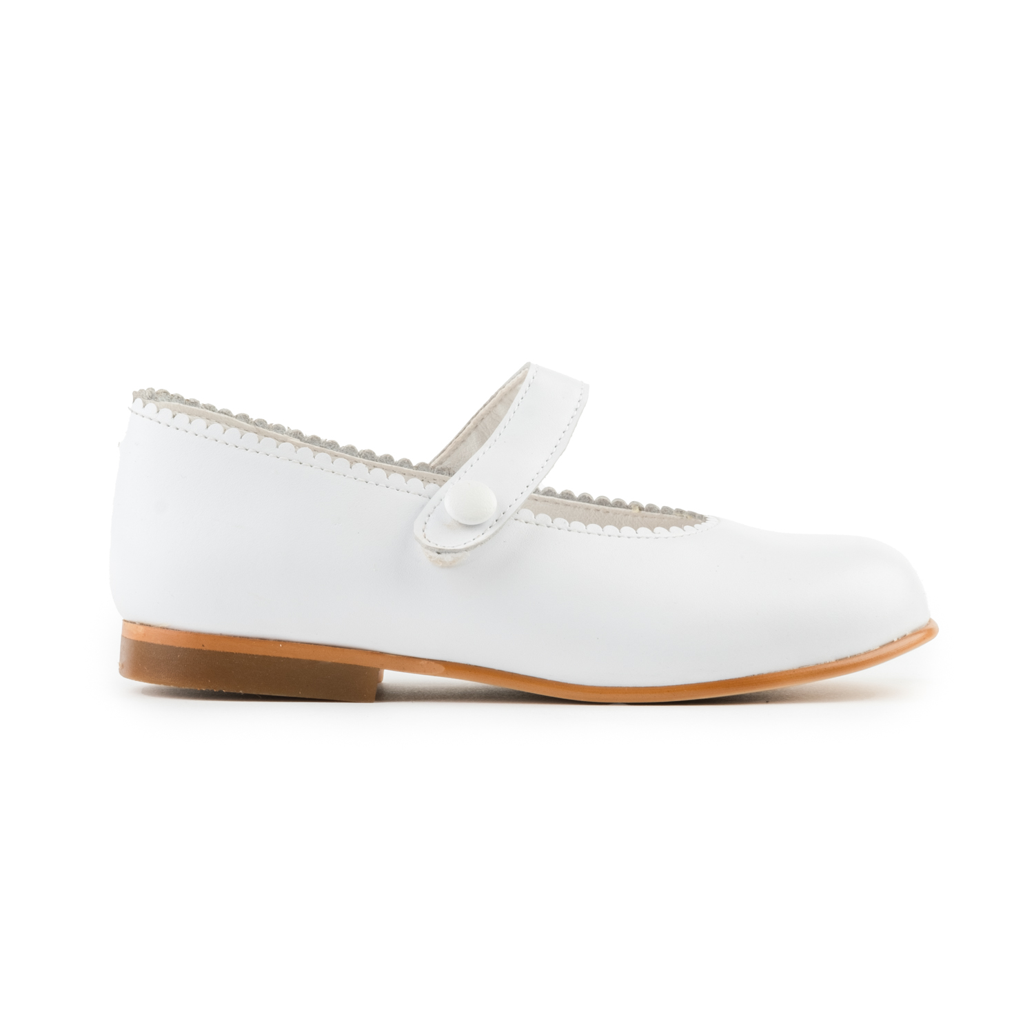 Zapatos Niña Francesita piel Blanco Biguel