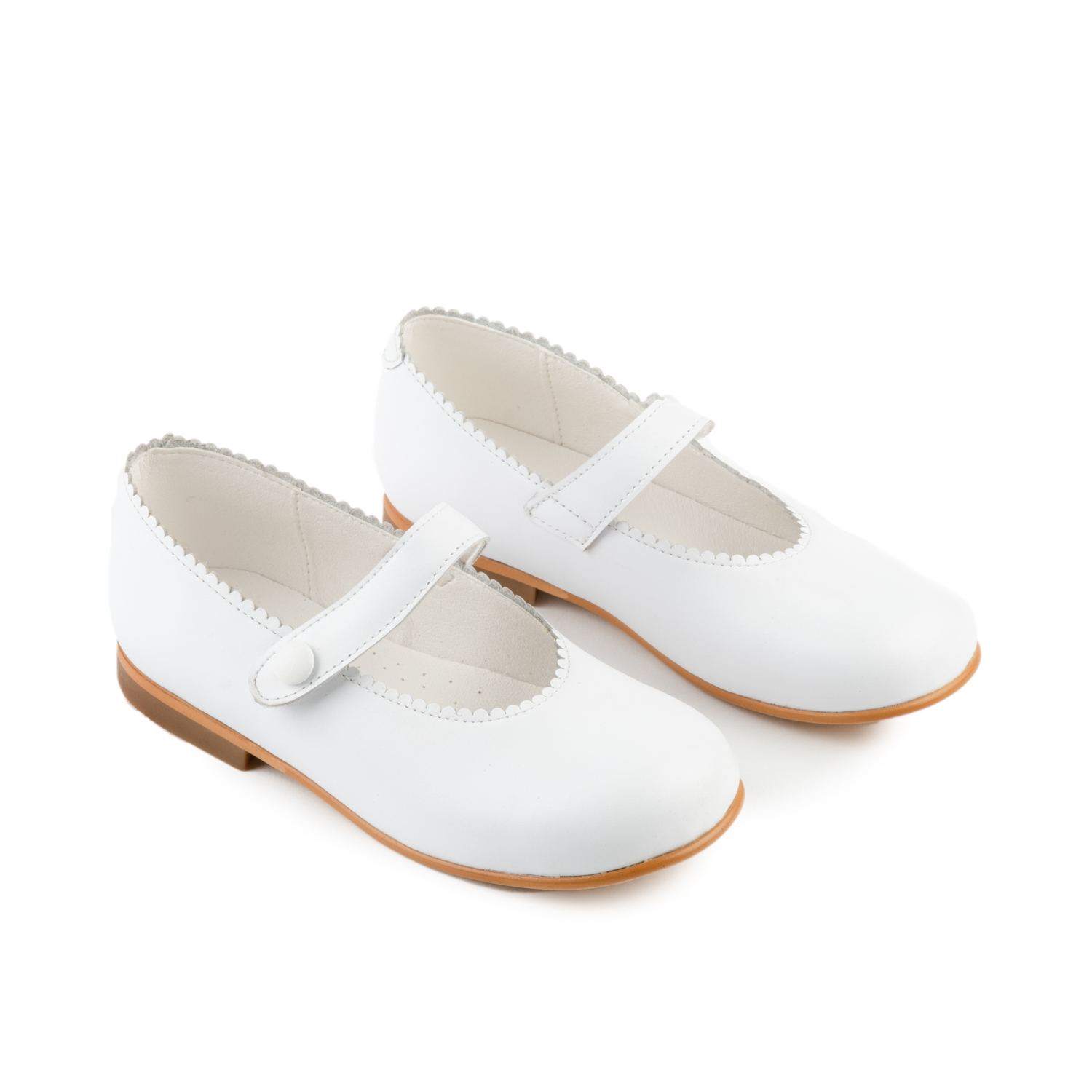 Zapatos Niña Francesita piel Blanco Biguel