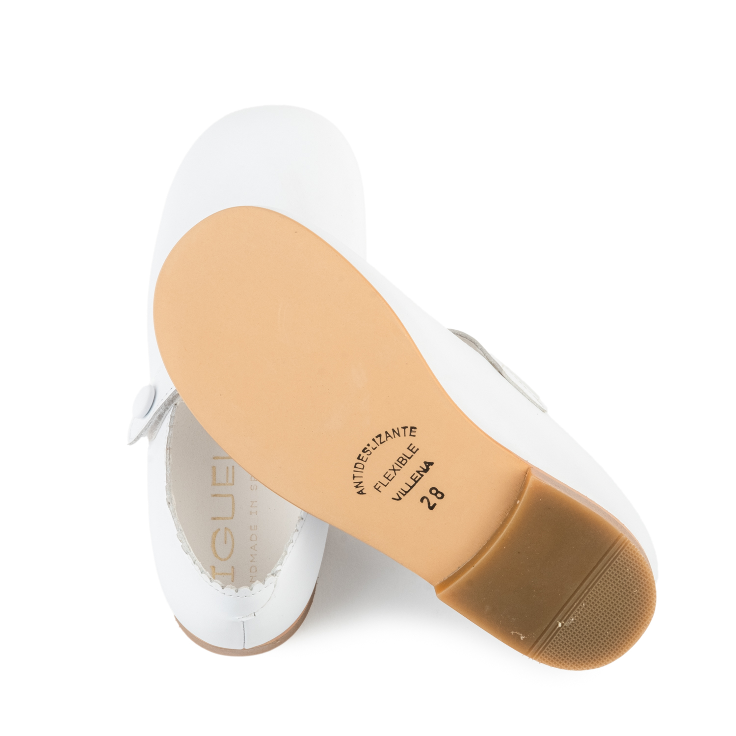 Zapatos Niña Francesita piel Blanco Biguel