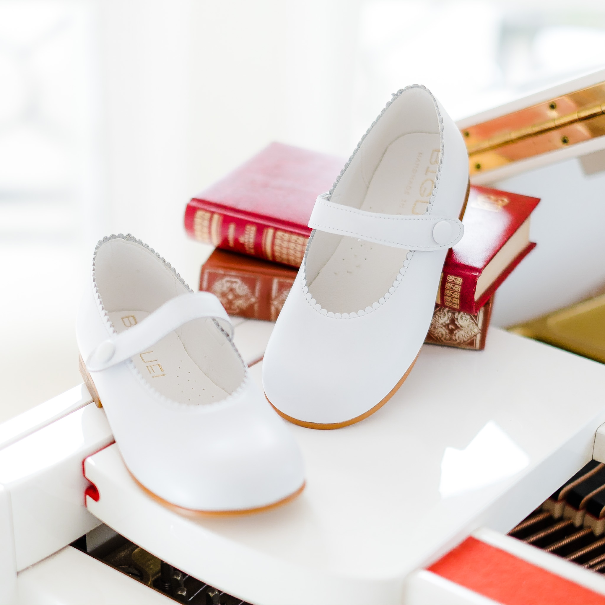 Zapatos Niña Francesita piel Blanco Biguel