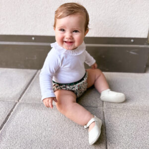 Zapatitos para bebe en piel blanda tipo merceditas BIGUEL